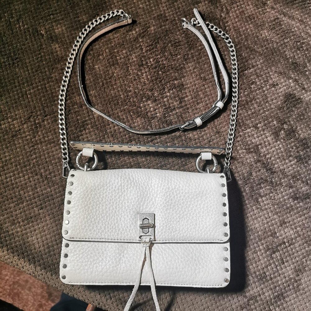 Light Grey/Silver Crossbody EUC # 233
